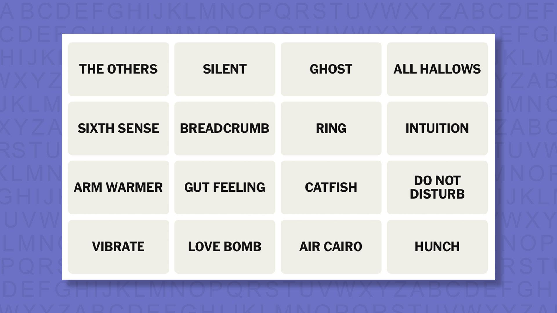 NYT Connections tips for game 1068 on purple background
