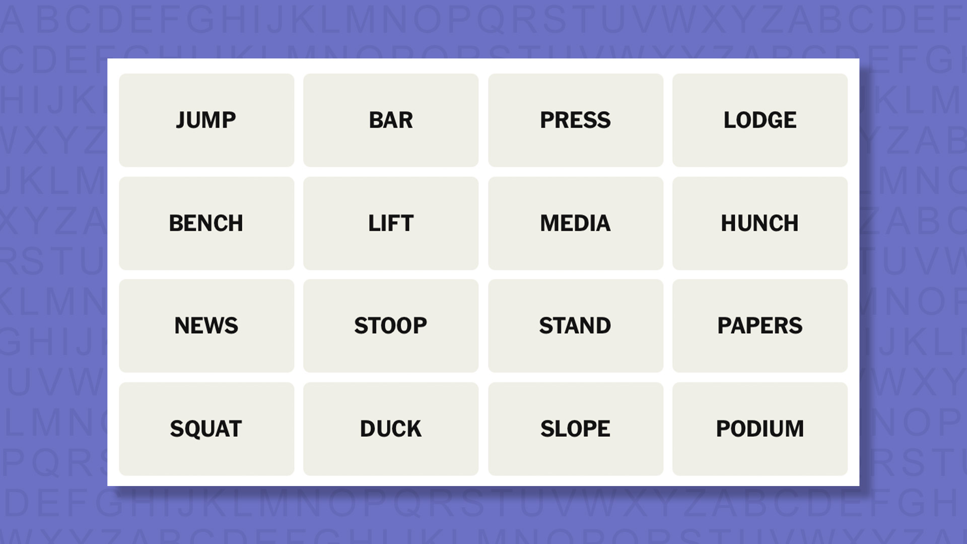 NYT Connections tips for game 1082 on purple background