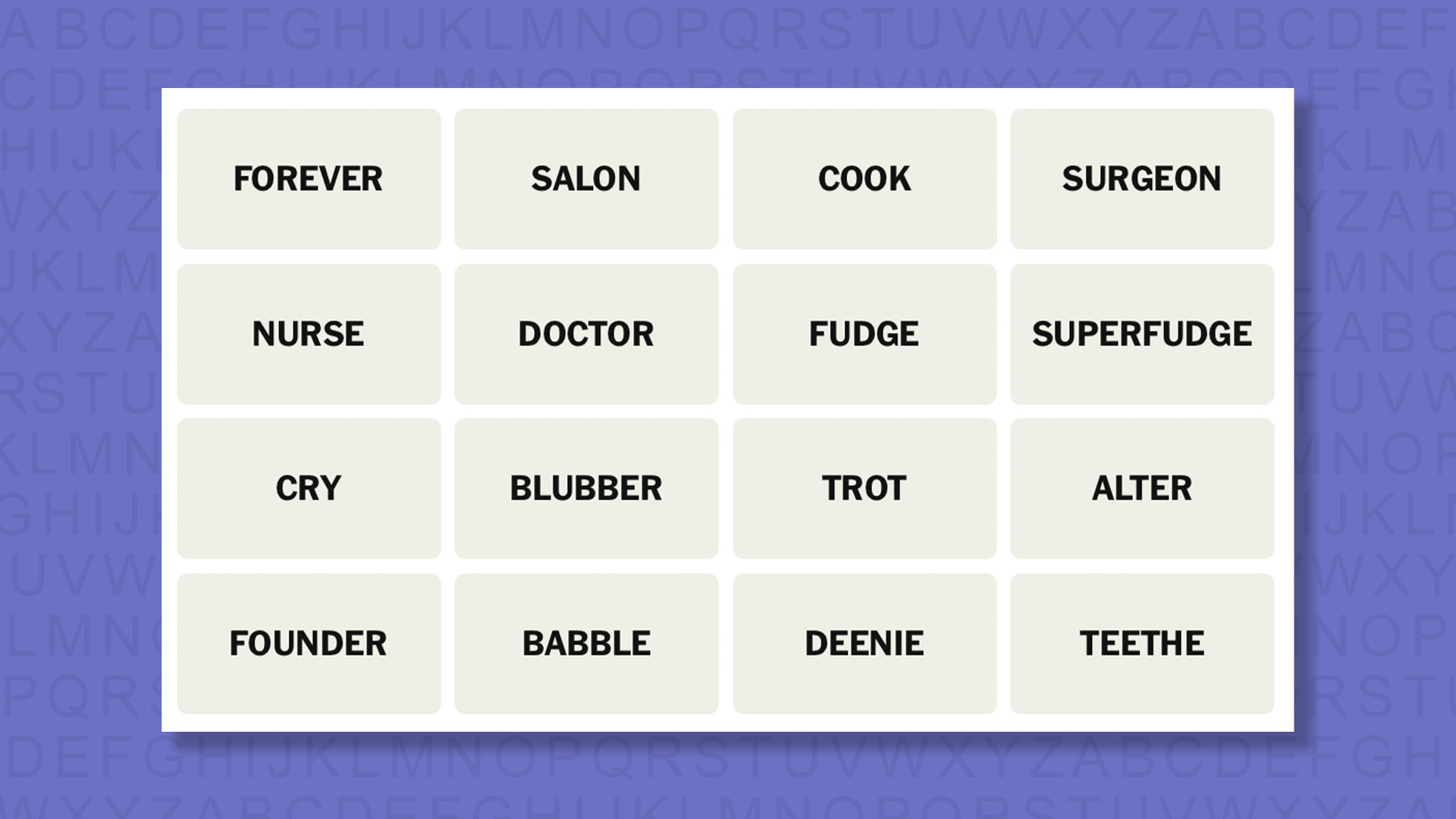NYT Connections tips for game 1073 on purple background