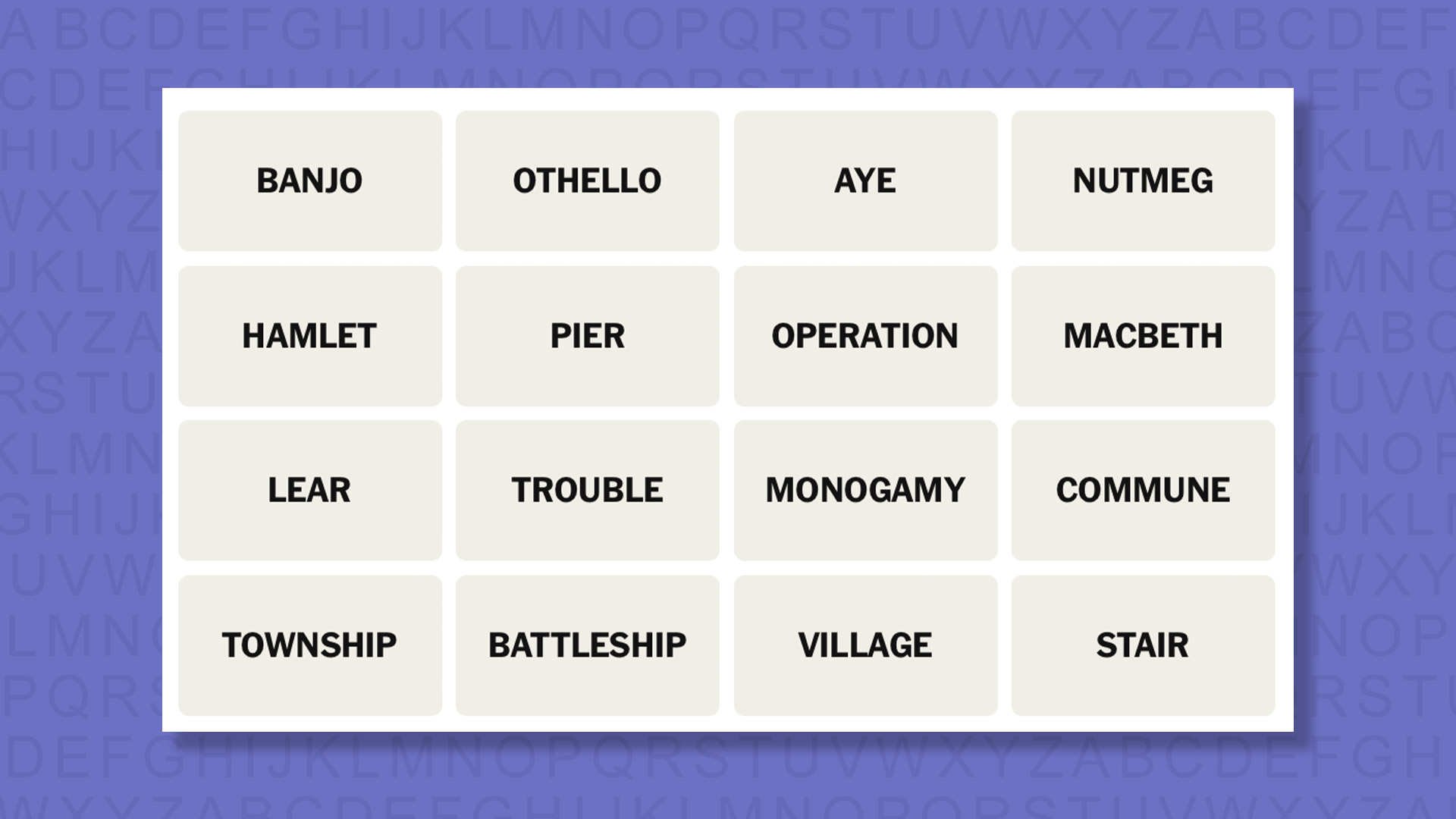 NYT Connections tips for game 1081 on purple background