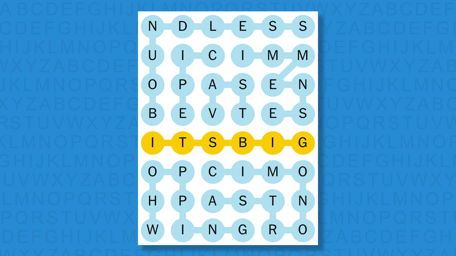 NYT Strands answers for game 810 on blue background
