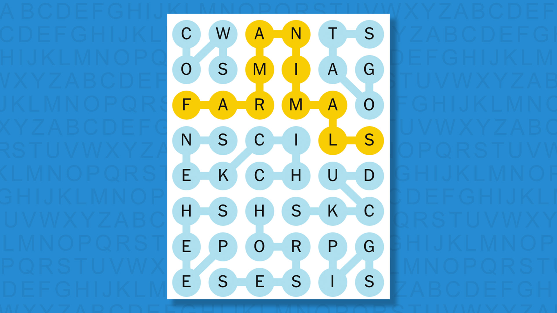 NYT Strands answers for game 817 on blue background