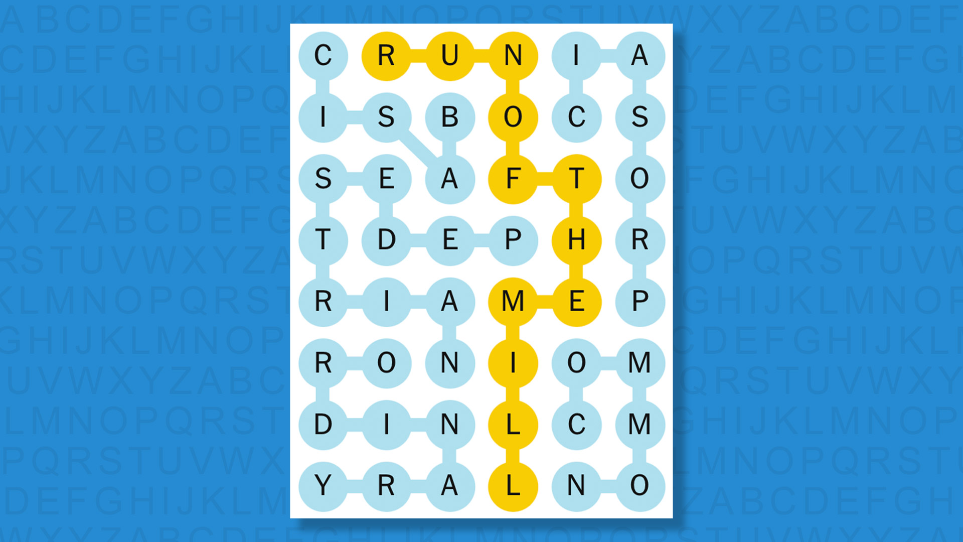 NYT Strands answers for game 796 on blue background