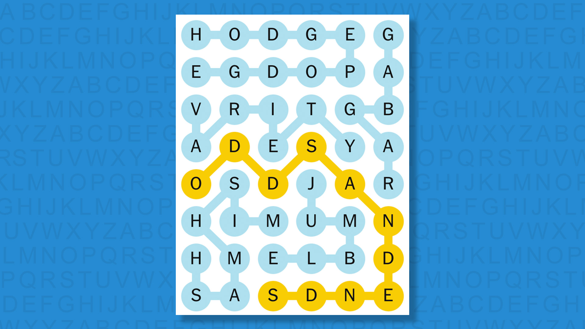 NYT Strands answers for game 799 on blue background