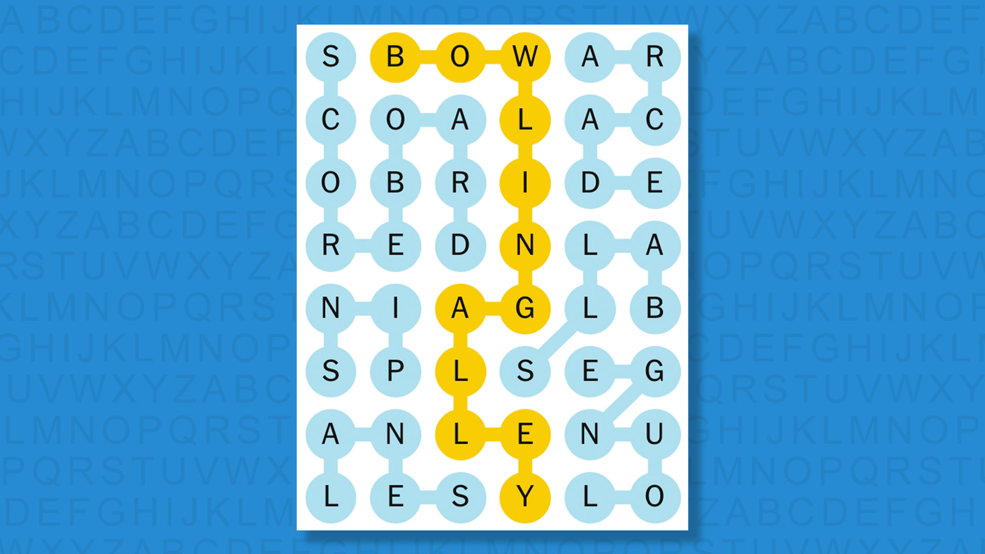 NYT Strands answers for game 805 on blue background