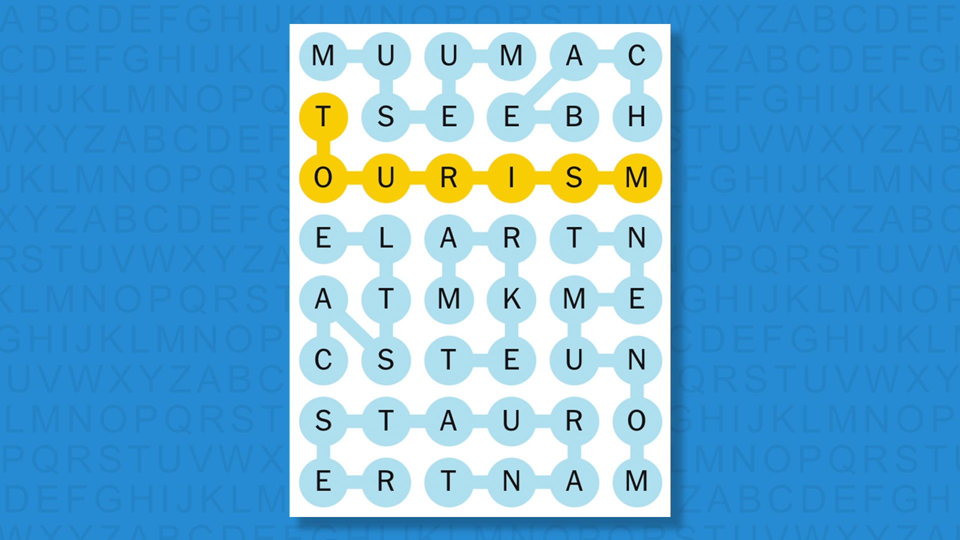NYT Strands answers for game 819 on blue background