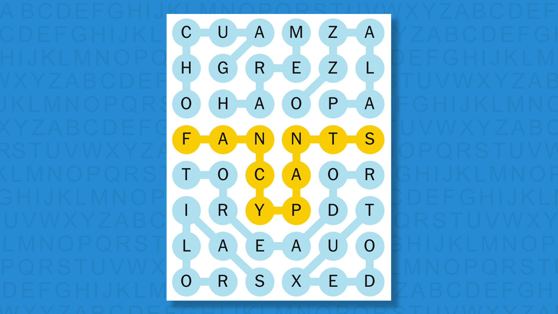 NYT Strands answers for the game 800 on blue background