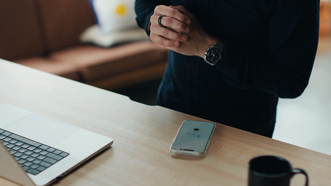 A person uses ChatGPT voice mode on their phone.
