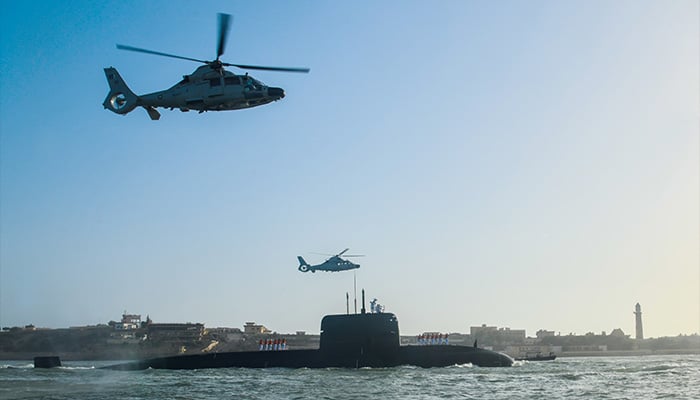 Pakistan Navy's first Hangor class submarine, PNS/M Hangor, arrives at Karachi port. — Pakistan Navy