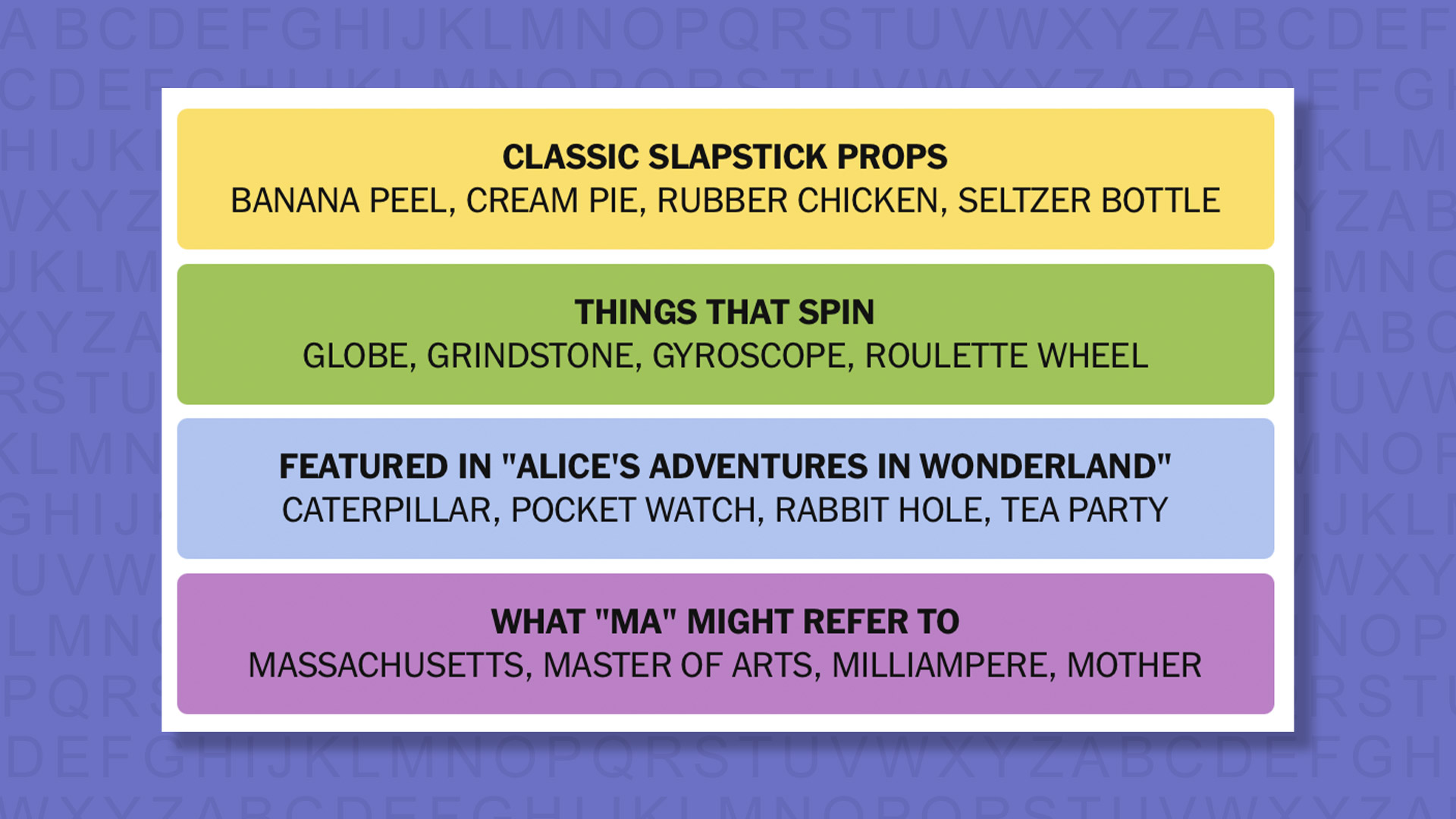 NYT Connections answers for game #1099 on purple background