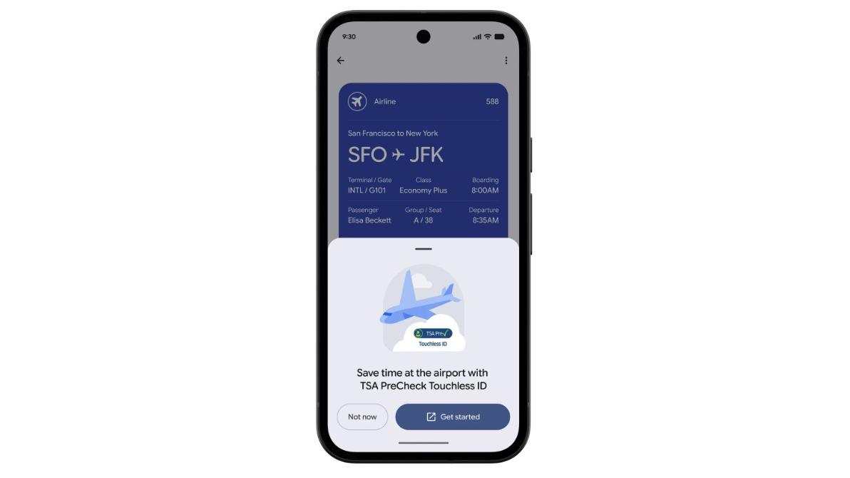 TSA PreCheck contactless ID on Google Wallet