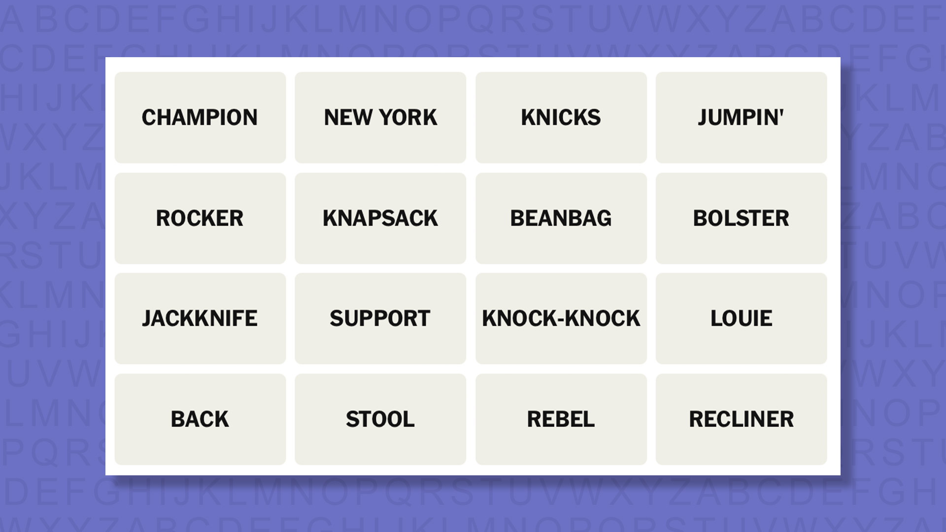 NYT Connections tips for game 1105 on purple background