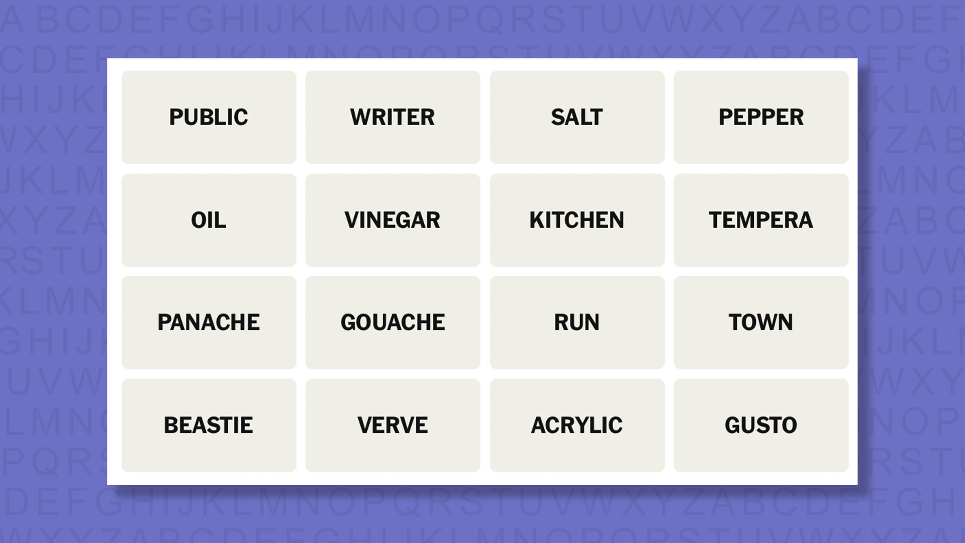 NYT Connections tips for game 1089 on purple background