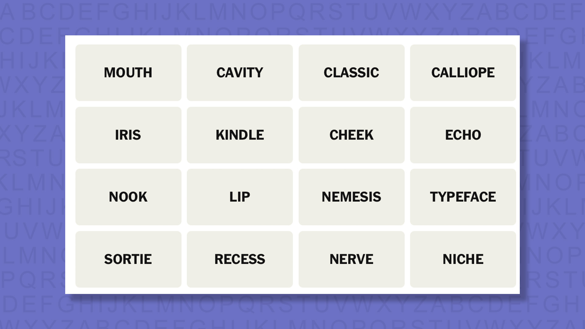 NYT Connections tips for game 1102 on purple background