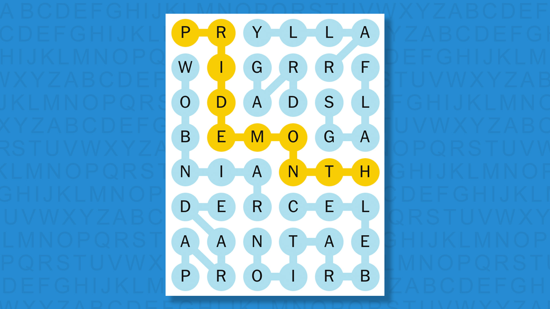 NYT Strands answers for game 847 on blue background