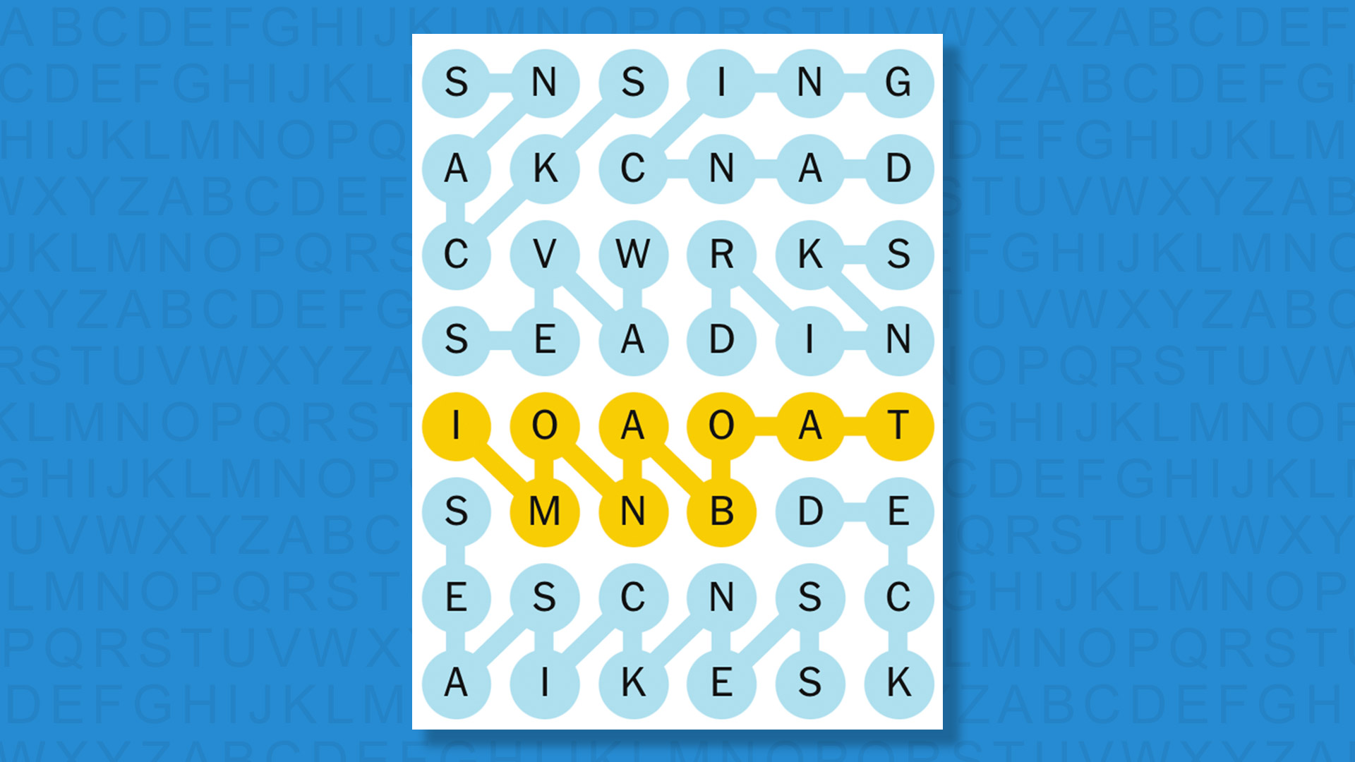 NYT Strands answers for game 828 on blue background