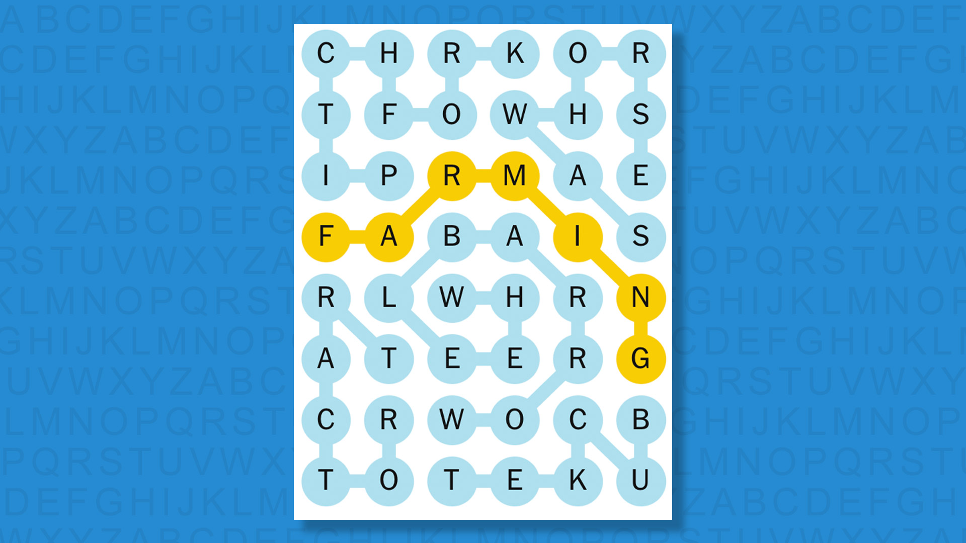 NYT Strands answers for game 836 on blue background