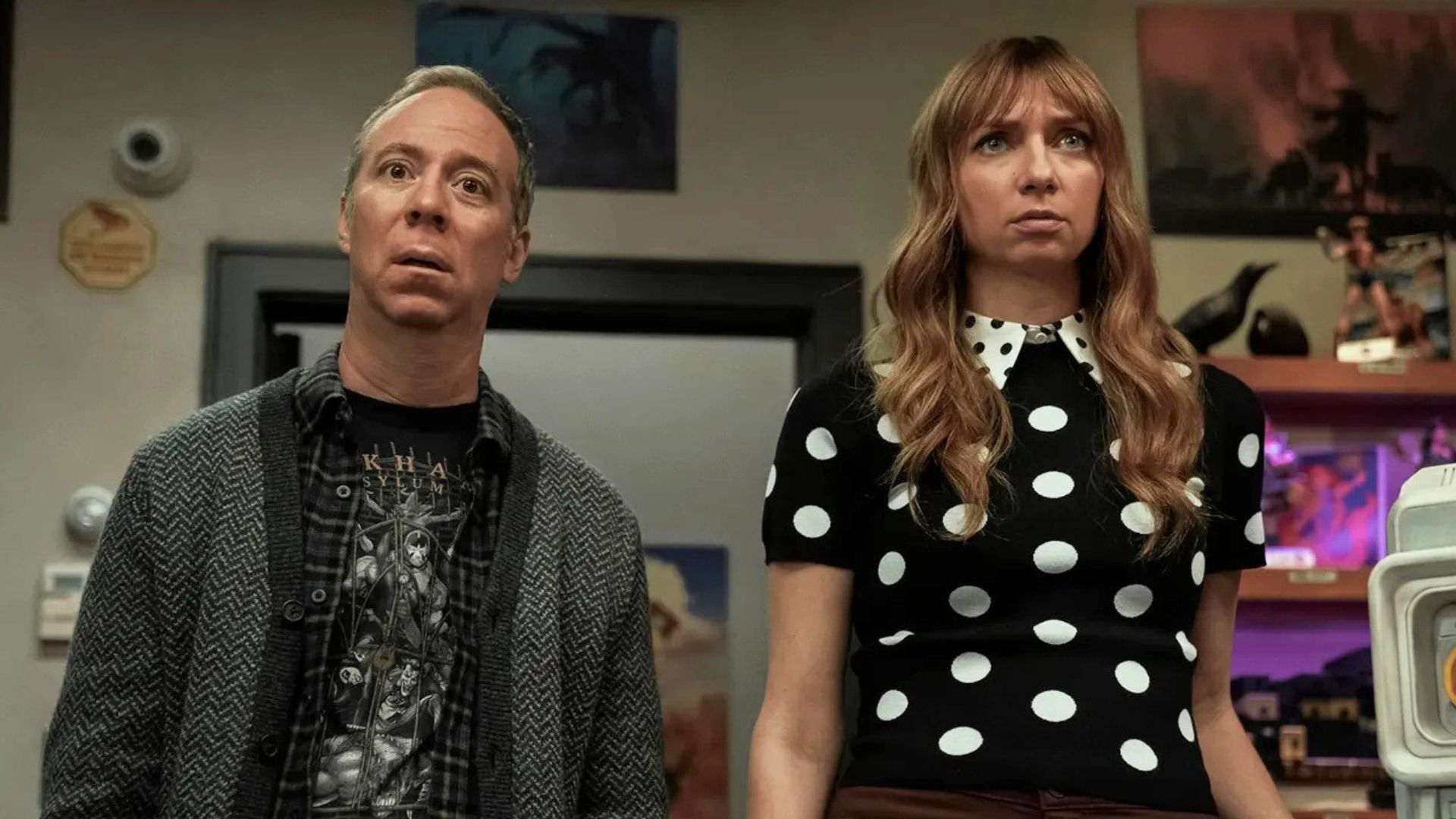 Stuart and Denise look worried