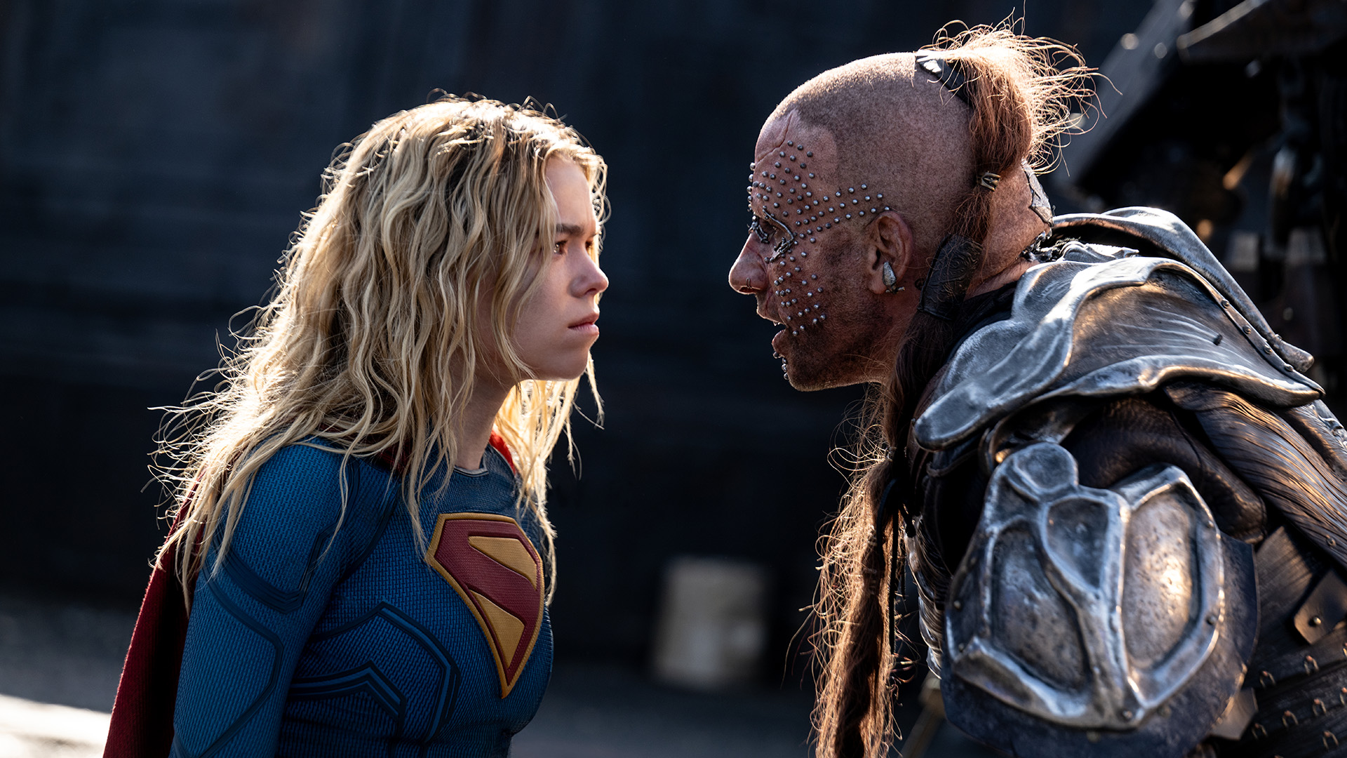 Kara Zor-El and Krem look at each other in Supergirl