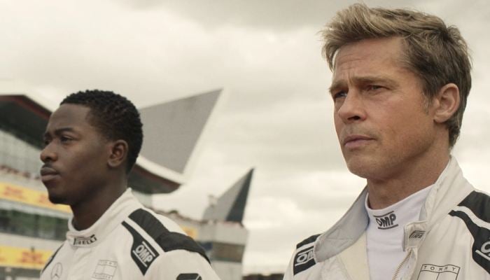 Brad Pitt and Damson Idris in an F1 film