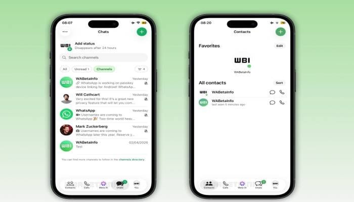 An image showing WhatsApp's new screen layout feature. – WABetaInfo