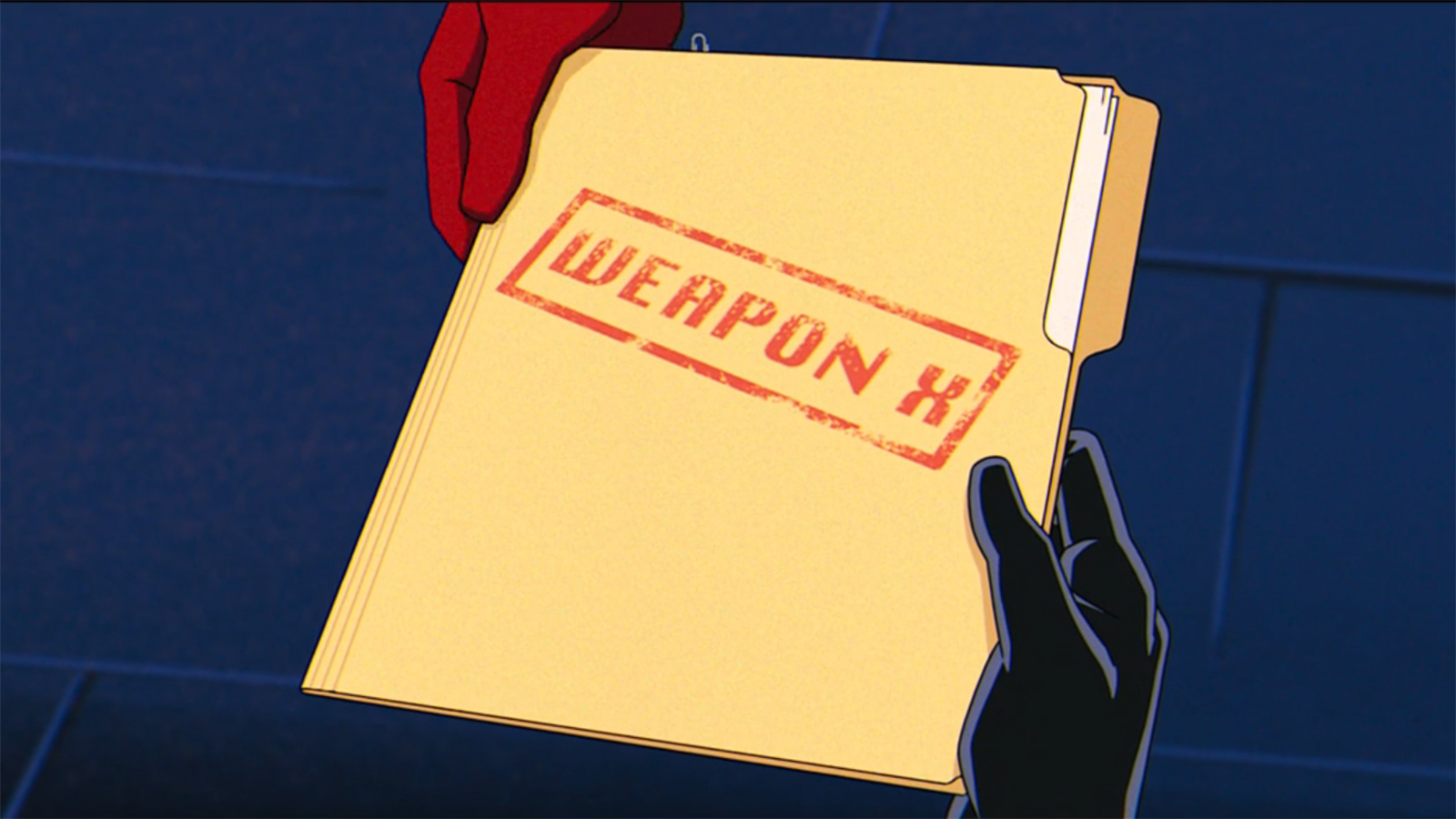 A photo of a top secret file with the words Weapon X on it in X-Men 97 season 2 episode 4