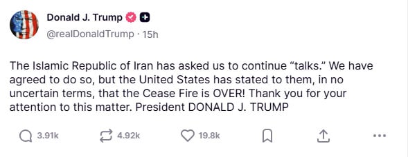 Iran says it kept its word on ceasefire as Trump declares end of truce