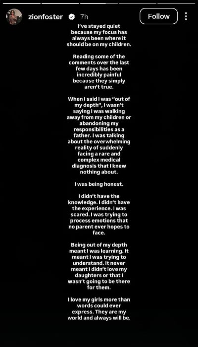 Jesy Nelson's Ex Zion Foster Denies Abandoning His Daughters After Their Breakup