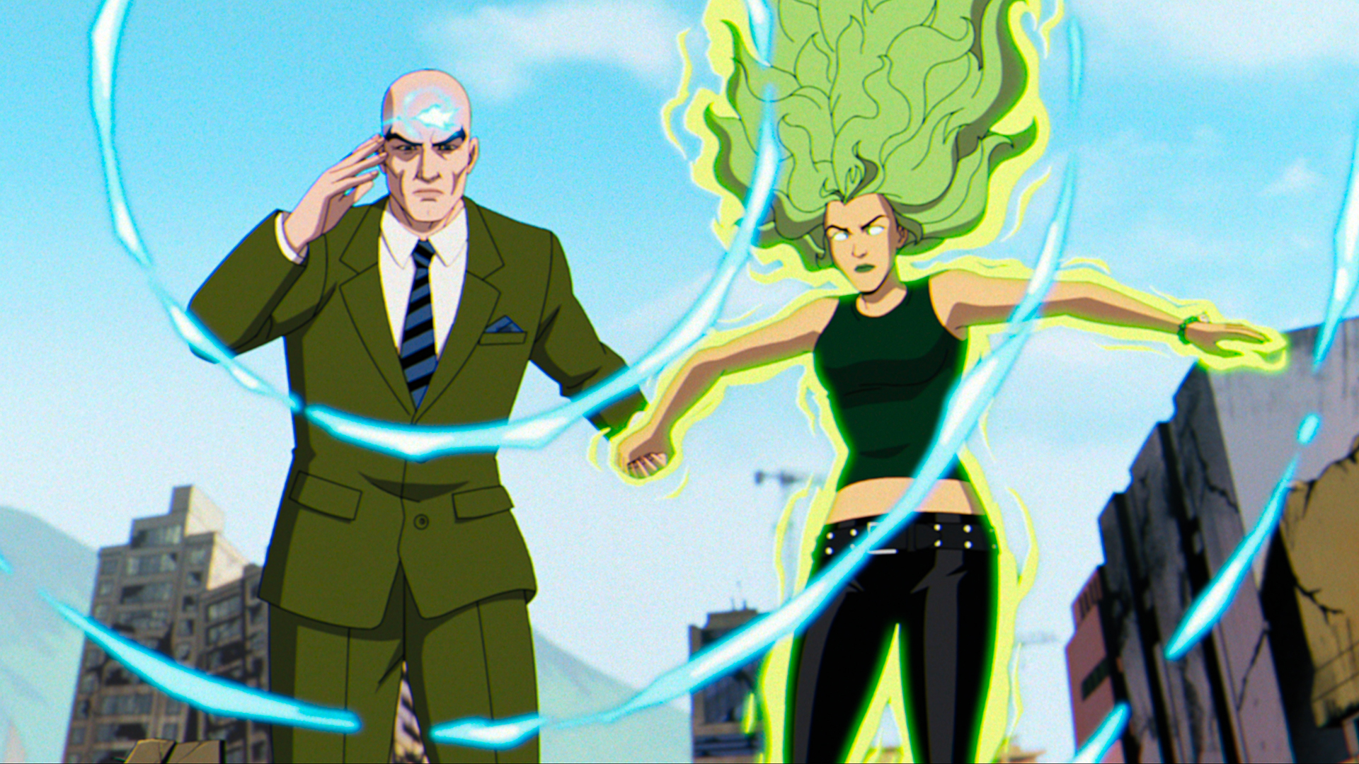 Professor X and Polaris use their powers in X-Men 97 season 2 episode 6