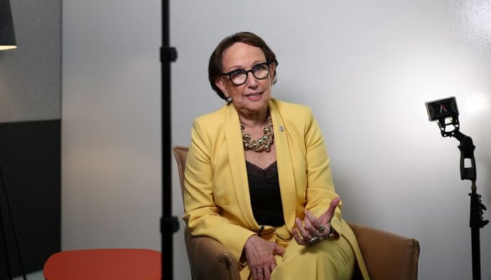 Rebeca Grynspan, former vice president of Costa Rica and secretary-general of the United Nations for Trade and Development (UNCTAD), speaks during an interview with Reuters, in London, Britain, December 2, 2025. — Reuters