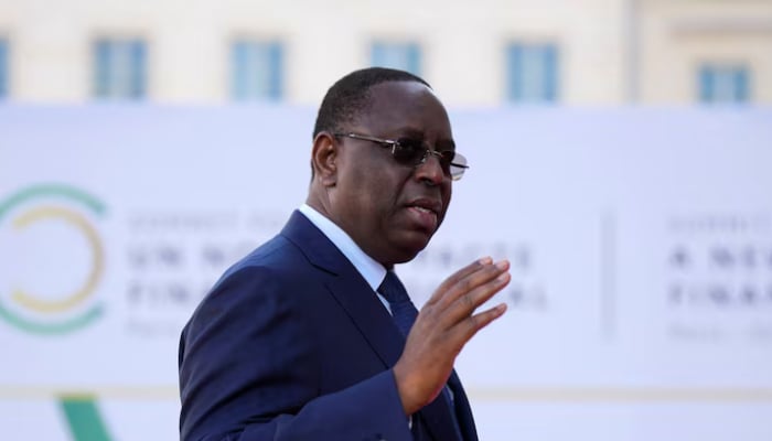 Senegalese President Macky Sall arrives for the closing session of the New Global Financial Deal Summit, Friday, June 23, 2023 in Paris, France. -Reuters