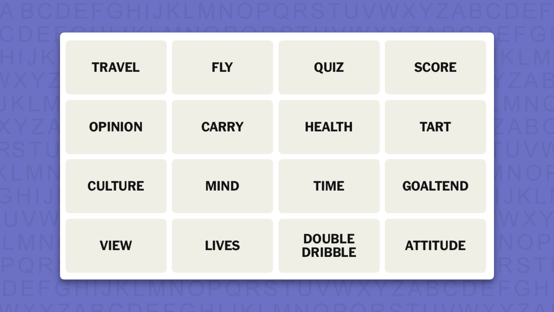 NYT Connections answers for game 1133 on purple background