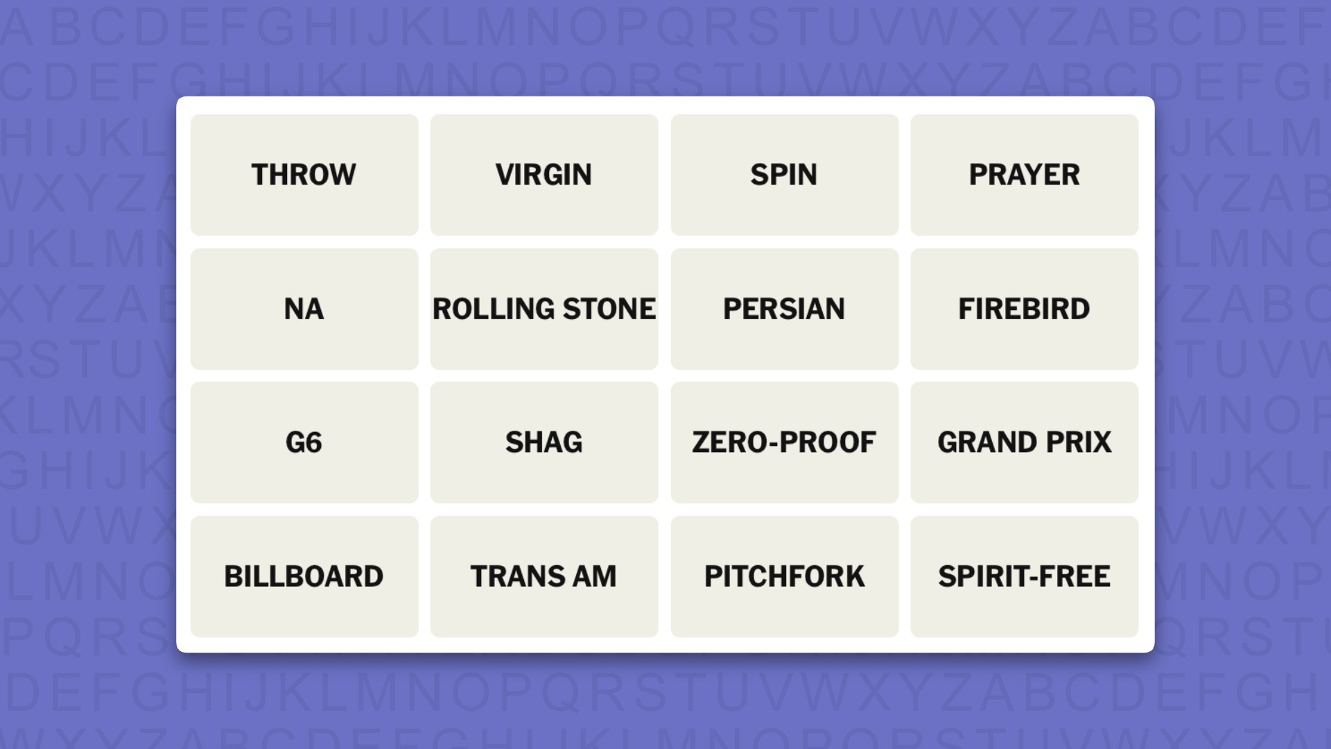 NYT Connections tips for game 1124 on purple background