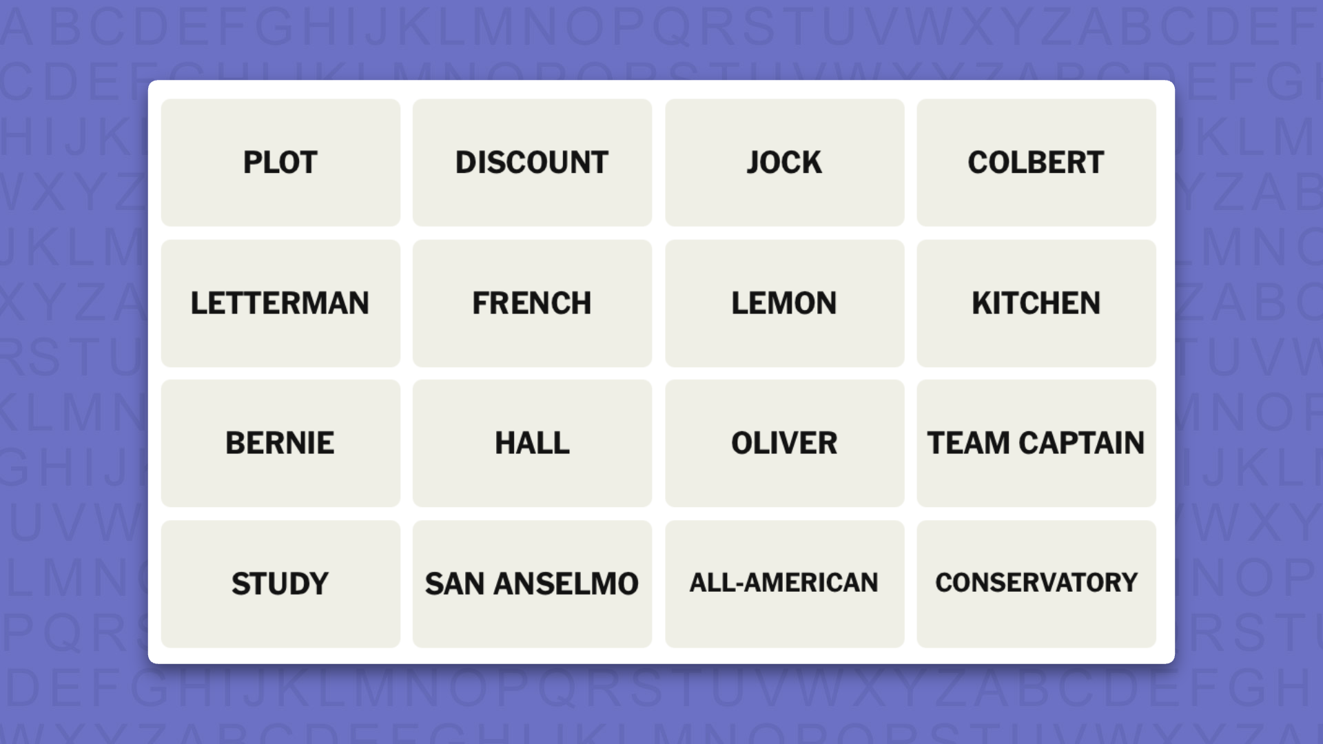 NYT Connections tips for game 1122 on purple background