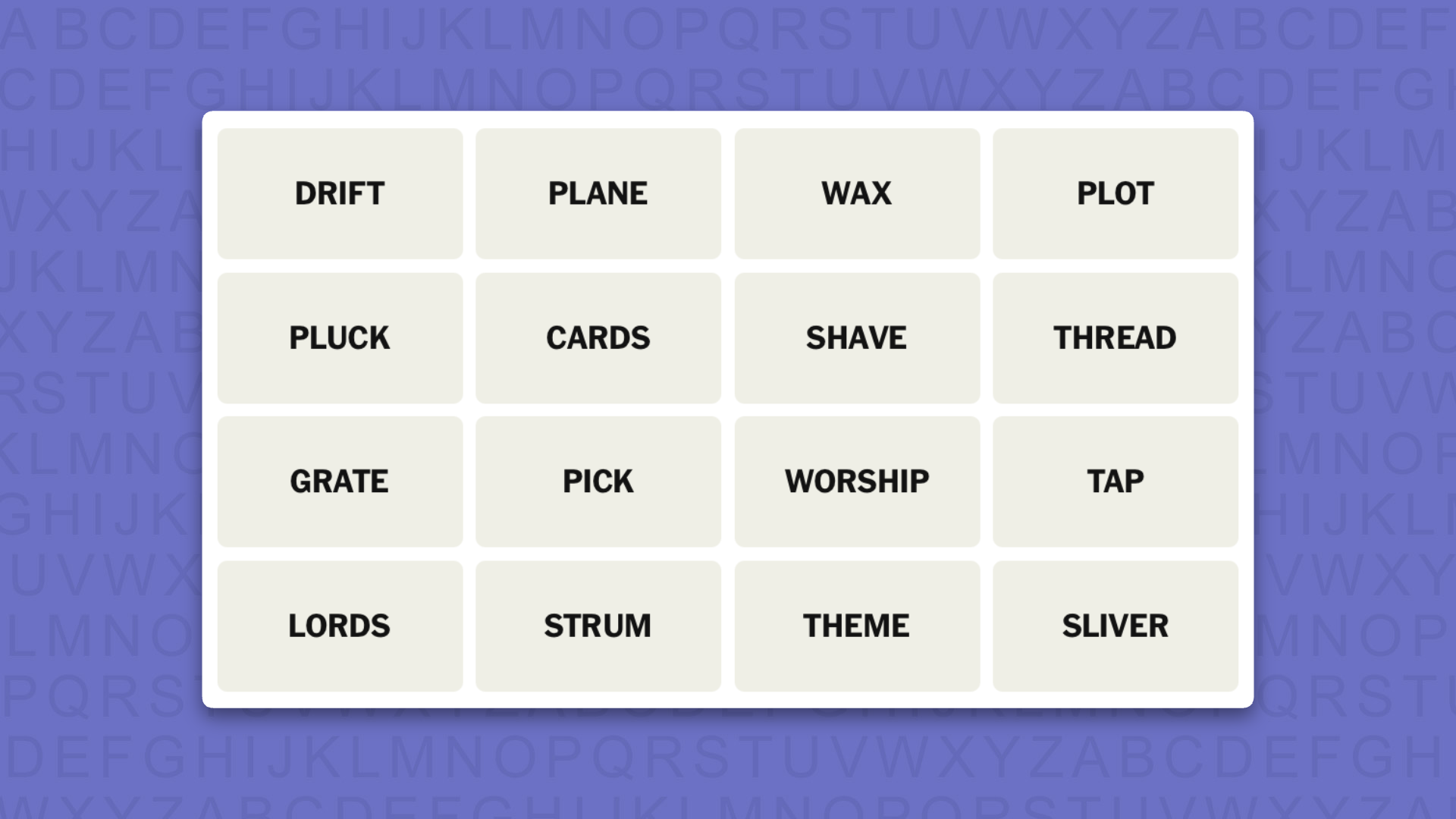 NYT Connections tips for game 1123 on purple background