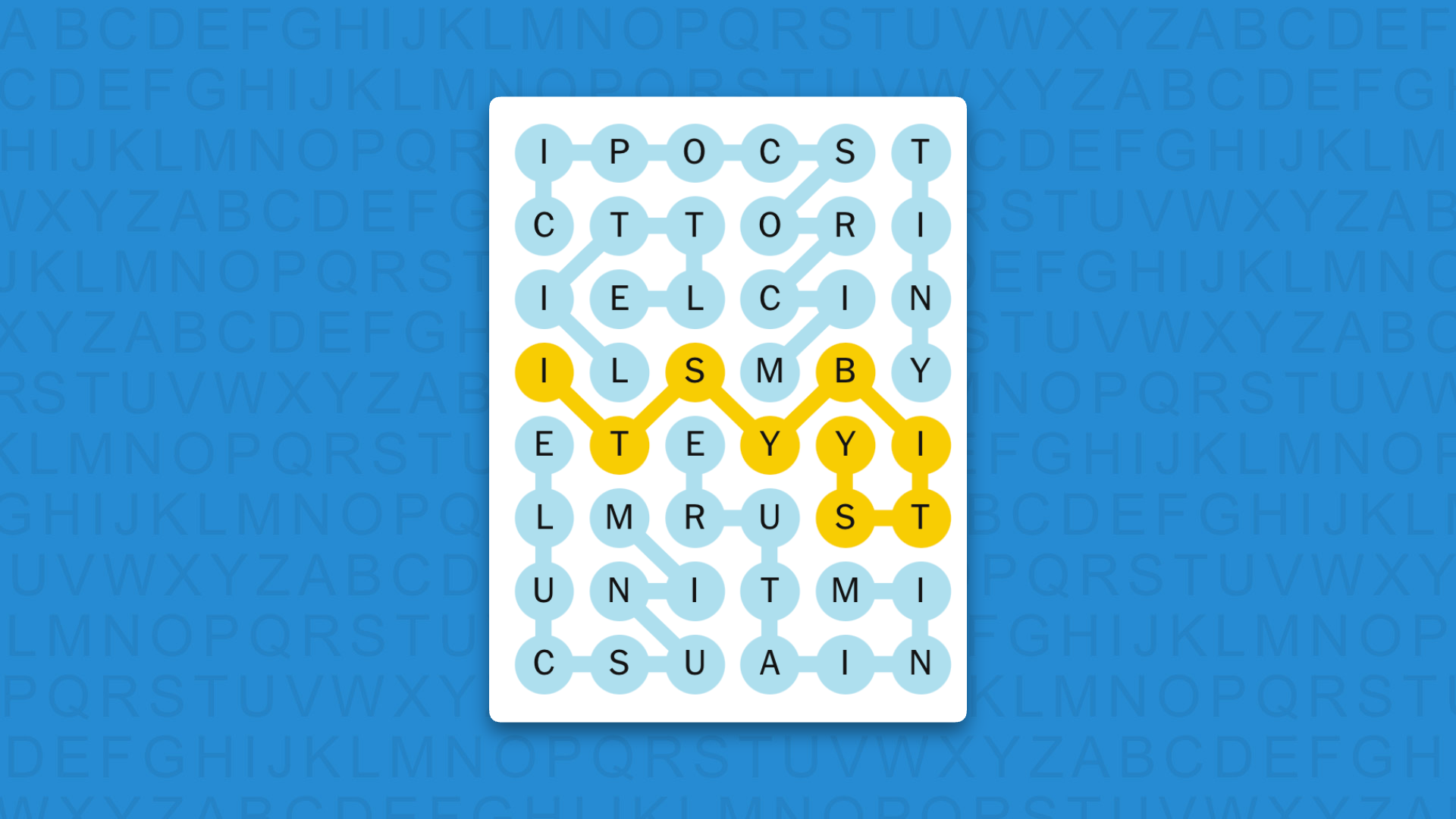 NYT Strands answers for game 869 on blue background