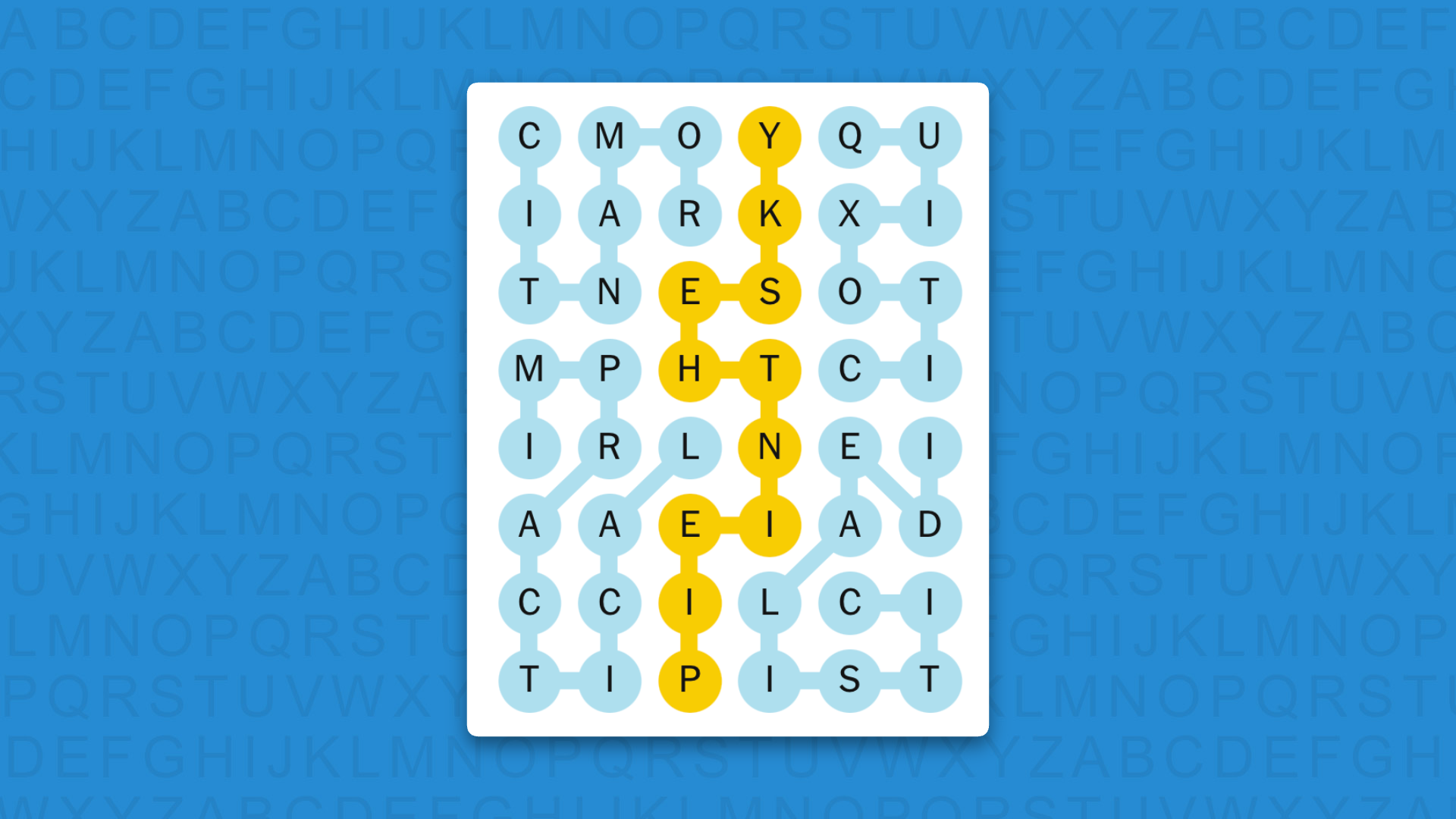 NYT Strands answers for game 864 on blue background
